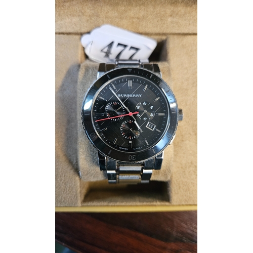 477 - Gents Burberry Wristwatch in box
