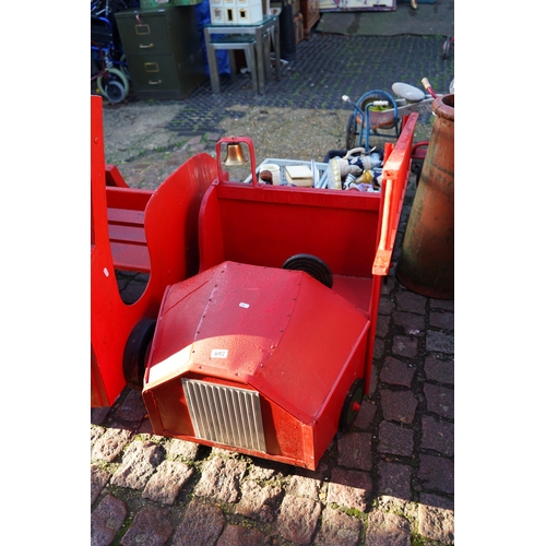 697 - Vintage Fairground Carousel Red Fire Engine. made by Harris ...