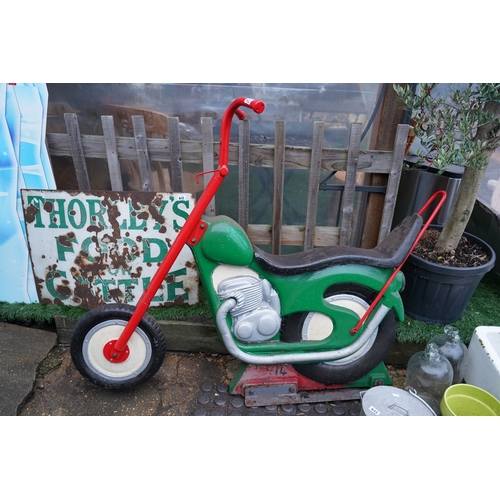642 - Vintage Fairground Ride Chopper with tubular metal construction