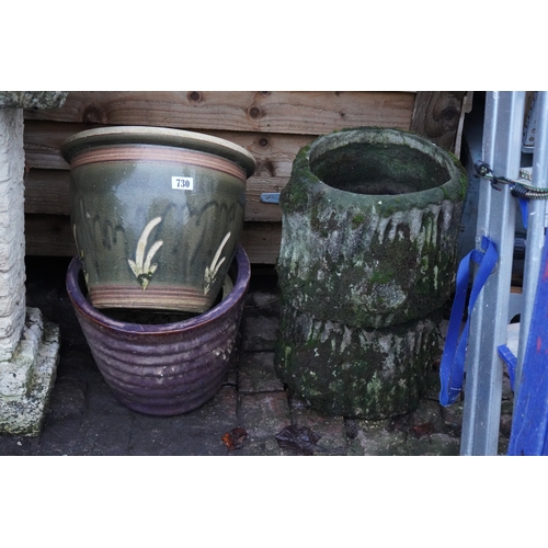 730 - Collection of assorted Garden Pots