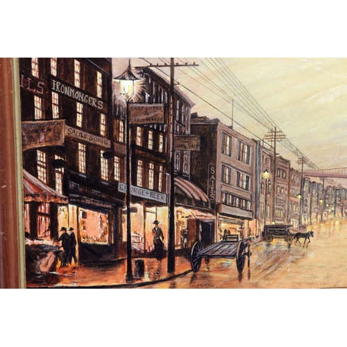 62 - I Roberts Painting of South Street, New York c1900. Taken from the original by Ron Goyerre. Features... 