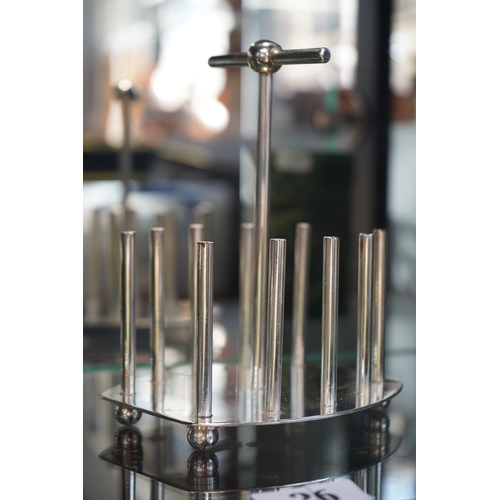 26 - 20thC Silverplated Christopher Dresser design Toast rack