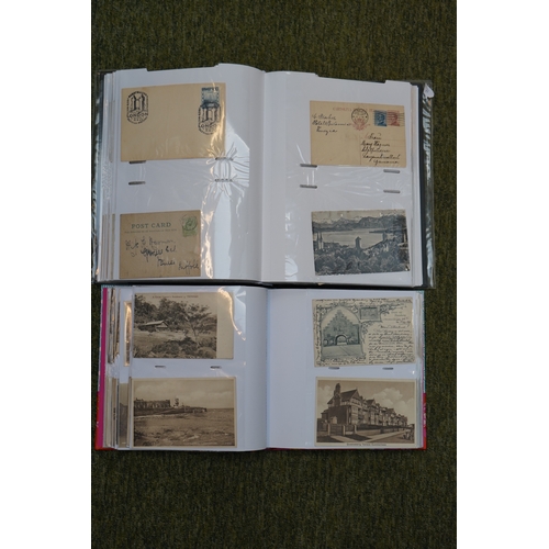 32 - 2 Albums of assorted Edwardian and later Postcards to include Topographical, Shipping etc.