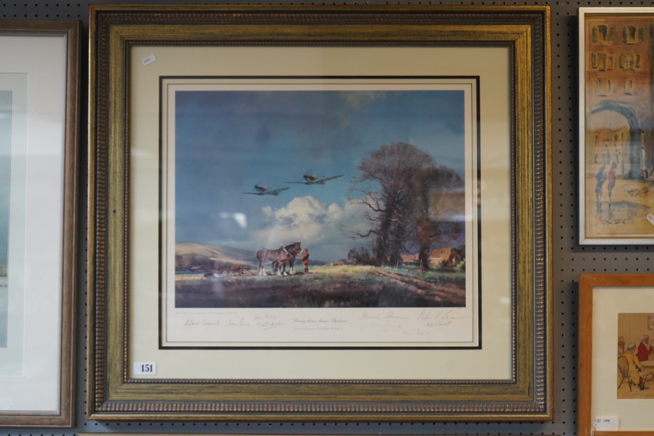 Steady There, Them's Spitfires by Frank Wooton limited edition signed ...