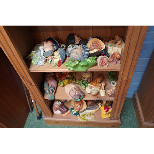 Large collection of Bossons of Congleton England wall masks and figures