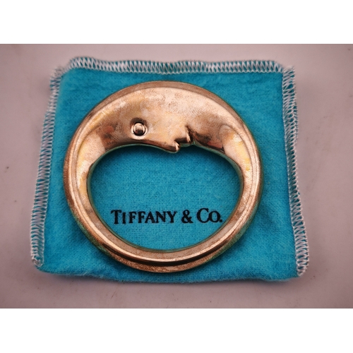 Boxed Silver Tiffany Silver Moon design Teething ring. 31g total weight