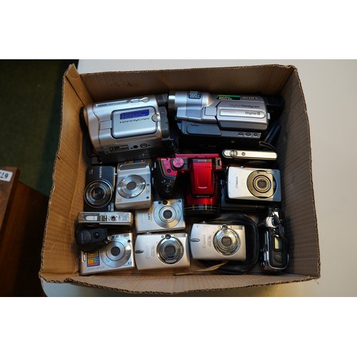 Collection of assorted Cameras to include Nikon, Canon, Sony etc.
