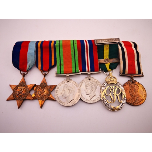 Alfred H Hood WWII 6 Medal Group to include Burma Star, 1939-45 Star, Territorial Medal with bar, Special Constable Medal and 2 others with Ribbons