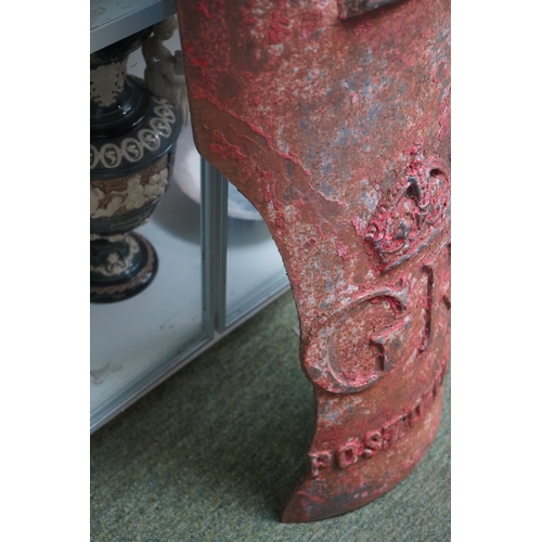 33 - GR Post Office Cast Iron curved post box front  101cm in Height
