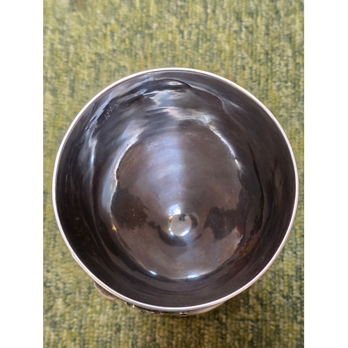 35 - Battle of Waterloo Presentation Silver Goblet. Silver hallmarked Goblet engraved 'For Military Merit... 