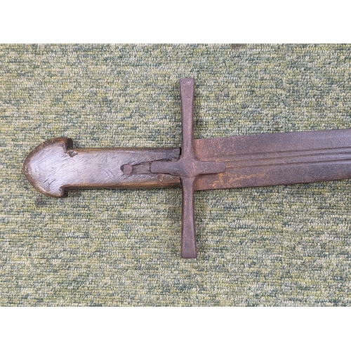 44 - Sudanese Sword recovered from the Battlefield at Omdurman 2nd September 1898. 103cm in Length