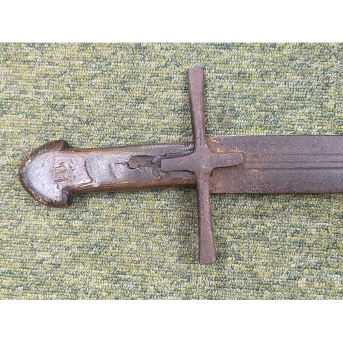 44 - Sudanese Sword recovered from the Battlefield at Omdurman 2nd September 1898. 103cm in Length