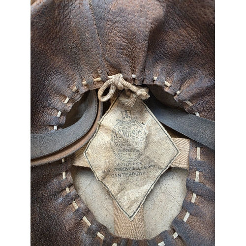 48 - Rare Royal Engineers WW1 Private Purchase Officers Brodie Helmet with its Original Cover and Cap Bad... 