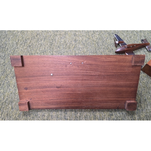 50 - Hermann Goring Third Reich Flying Interest. Impressive wooden Art deco Inkstand once used in one of ... 