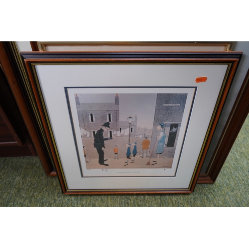 47 - G W Birks 'The snobby kids did it' limited edition print and 4 other prints