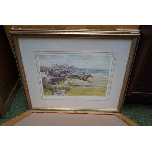49 - Collection of Six Horse racing prints by David Trundley signed in Pencil