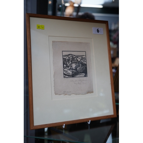 6 - Lucien Pissarro (French, 1863-1944). Original Ltd Edition Engraving  18/20 Depicting Landscape, Mono... 