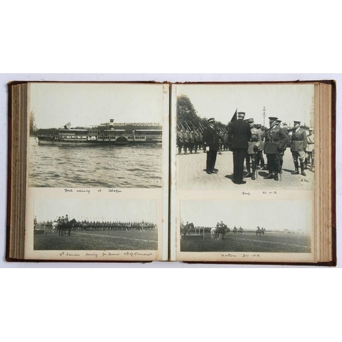 137 - A WWI photograph album showing soldier's training and life in the trenches.