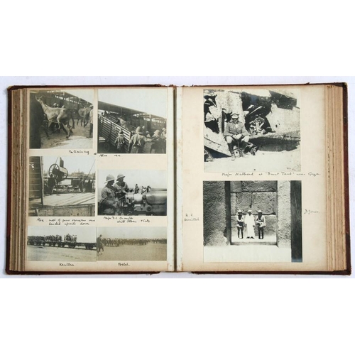 137 - A WWI photograph album showing soldier's training and life in the trenches.