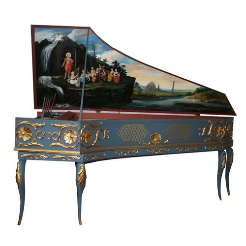 56 - An 18th century style single manual harpsichord replica based on Joannes Dulcken's (Atwerpen) model ... 