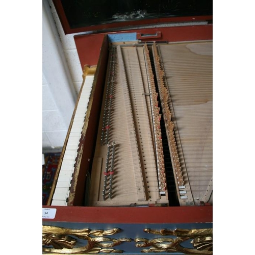 56 - An 18th century style single manual harpsichord replica based on Joannes Dulcken's (Atwerpen) model ... 