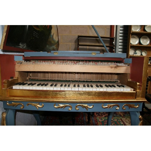 56 - An 18th century style single manual harpsichord replica based on Joannes Dulcken's (Atwerpen) model ... 