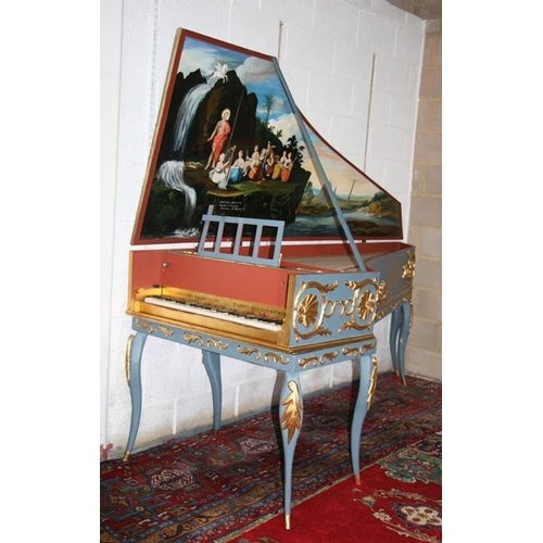 56 - An 18th century style single manual harpsichord replica based on Joannes Dulcken's (Atwerpen) model ... 