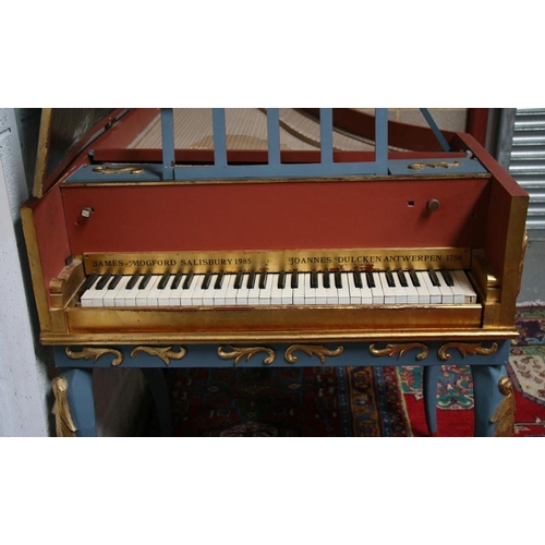 56 - An 18th century style single manual harpsichord replica based on Joannes Dulcken's (Atwerpen) model ... 