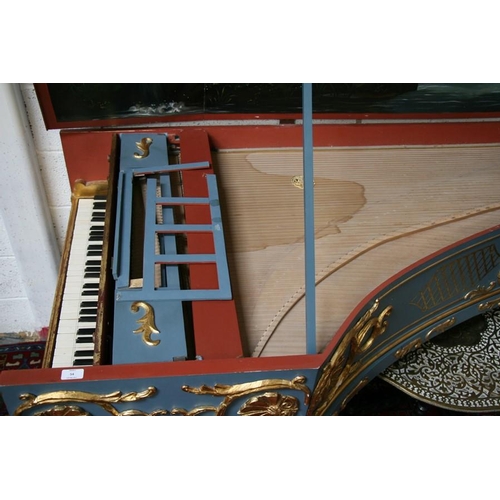 56 - An 18th century style single manual harpsichord replica based on Joannes Dulcken's (Atwerpen) model ... 