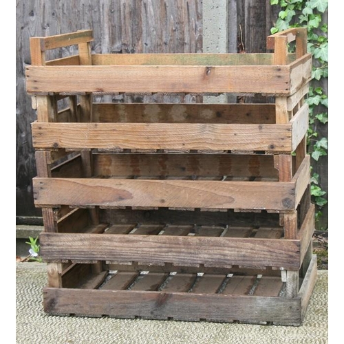 9 - Five wooden apple crates.