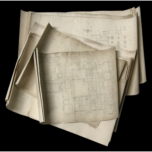 44 - A large quantity of unframed plans and architectural drawings relating to Fonthill New Abbey, built ... 