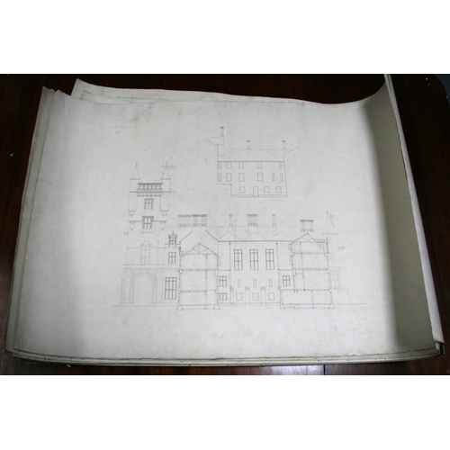 44 - A large quantity of unframed plans and architectural drawings relating to Fonthill New Abbey, built ... 