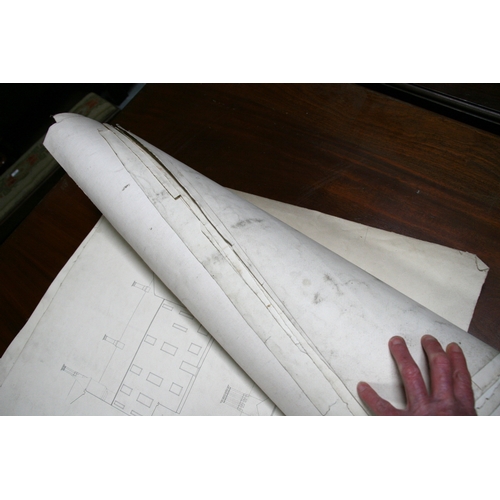 44 - A large quantity of unframed plans and architectural drawings relating to Fonthill New Abbey, built ... 