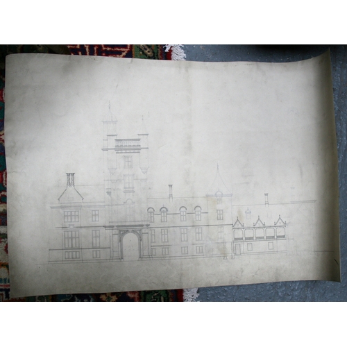 44 - A large quantity of unframed plans and architectural drawings relating to Fonthill New Abbey, built ... 