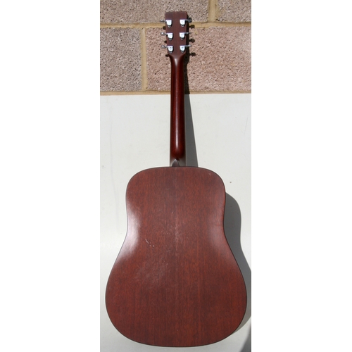 54 - A Martin & Co DM mahogany Dreadnought acoustic guitar, made in USA, serial no. 638733, mahogany back... 