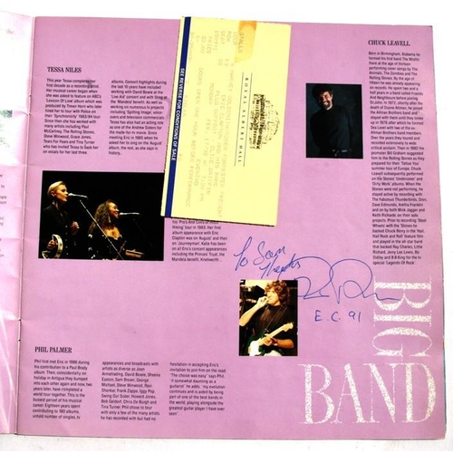 77 - ERIC CLAPTON.  A Royal Albert Hall 1991 programme signed by Eric Clapton and members of his band and... 