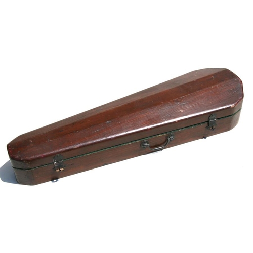 115 - A wooden violin case.