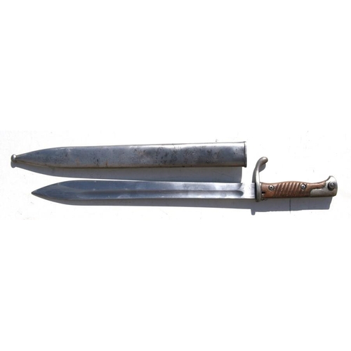 308 - A WWII German bayonet, the blade stamped Simson & Co, 51cm (20ins) long.