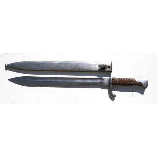 308 - A WWII German bayonet, the blade stamped Simson & Co, 51cm (20ins) long.