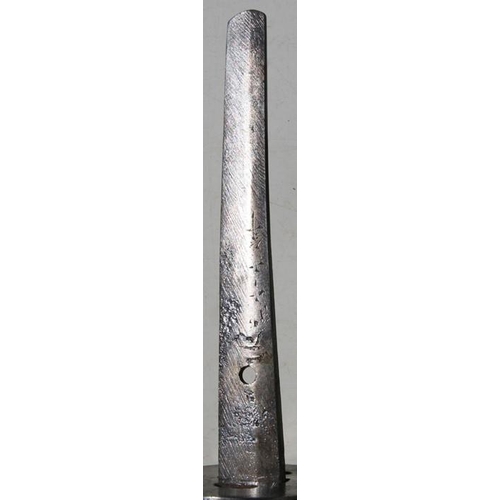 309 - A Japanese WWII kutana with plain cast tsuba, housed in a wooden scabbard, 99cm (39ins) long.