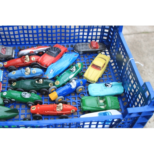 91 - A quantity of Dinky, Corgi & Crescent diecast vehicles to include Jaguar D Type, Alpha Romeo Cou... 