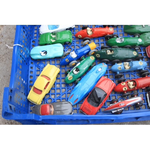 91 - A quantity of Dinky, Corgi & Crescent diecast vehicles to include Jaguar D Type, Alpha Romeo Cou... 