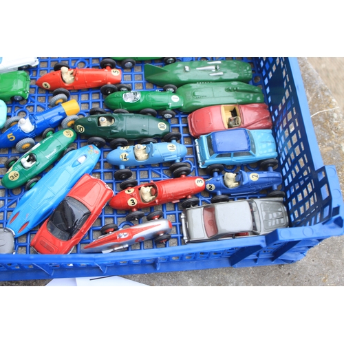 91 - A quantity of Dinky, Corgi & Crescent diecast vehicles to include Jaguar D Type, Alpha Romeo Cou... 