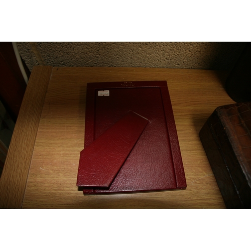 80 - A signed photograph of Princess Alexandra of Kent, in a Smythson of Bond Street red leather strut fr... 