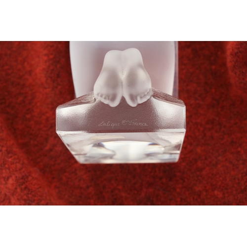 40 - A Lalique Reverie glass book end depicting a frosted kneeling naked lady, 23cms (9ins) high.