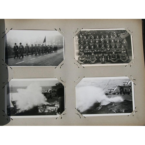 285 - A postcard album with approximately 80 early to mid 20th century Military postcards including WW1 si... 