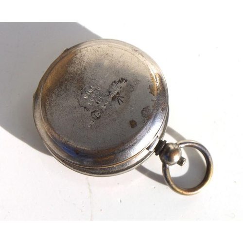 320 - A WW1 Terrasse pocket watch officers Compass. Marked on the case: TERRASSE.W.Co. VI. 63091. 1918. wi... 