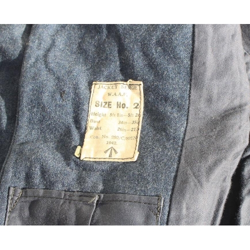 324 - An extremely rare WW2 Womens Auxiliary Air Force (WAAF) Jacket with original cloth badges and brass ... 