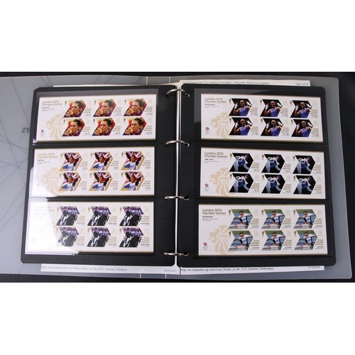 61 - A collection of commemorative First Class stamps for the 2012 London Olympics, in a presentation alb... 