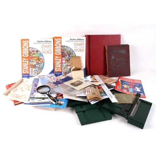 62 - A quantity of Stanley Gibbons Stamp Catalogues; together with other albums and stamp collecting ephe... 